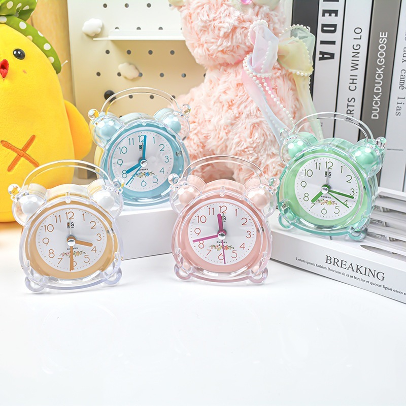 Đồng hồ báo thức trẻ em Thiết kế yên tĩnh hoạt hình Dễ dàng cài đặt chuông đôi ABS mạnh mẽ cho bàn phòng ngủ Onemore