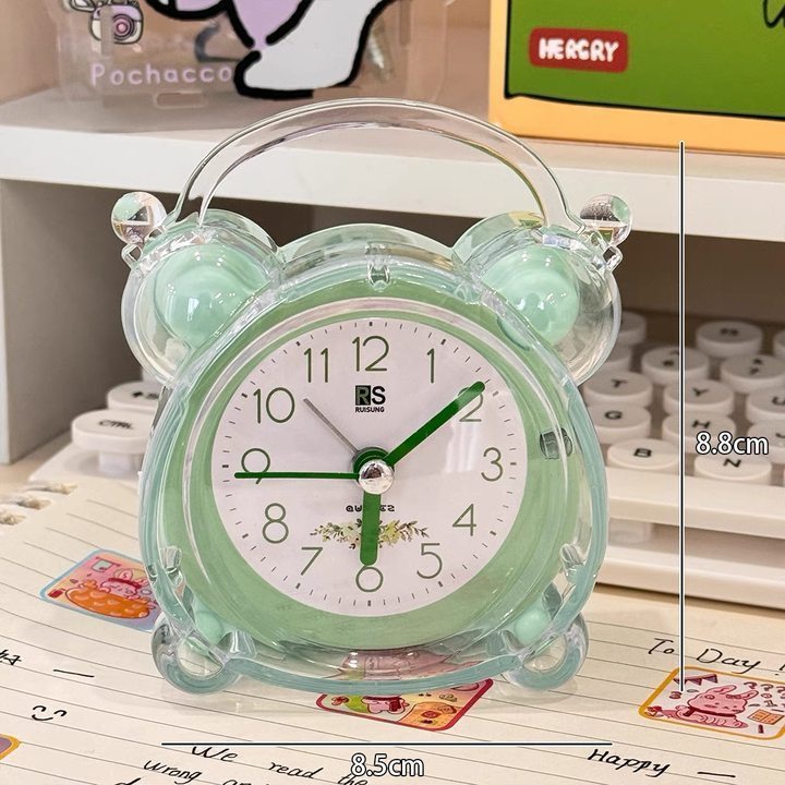 Đồng hồ báo thức trẻ em Thiết kế yên tĩnh hoạt hình Dễ dàng cài đặt chuông đôi ABS mạnh mẽ cho bàn phòng ngủ Onemore