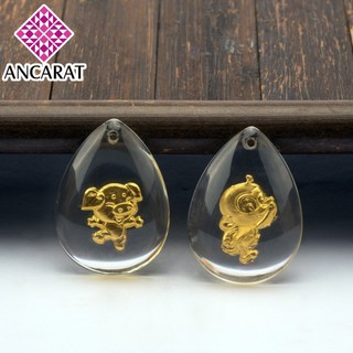 [Quà tặng] Mặt dây chuyền 3D 12 con giáp dát vàng - Ancarat