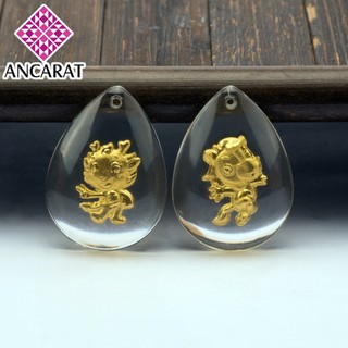 [Quà tặng] Mặt dây chuyền 3D 12 con giáp dát vàng - Ancarat