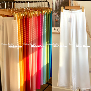 Quần áo dài nữ truyền thống, chất phi bóng mềm mịn ,có thun và khóa dễ mặc,hàng may sẵn giá rẻ đẹp