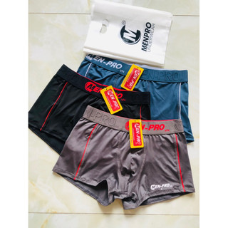 Quần Boxer nam menpro cạp lớn thun lạnh chất lụa sữa