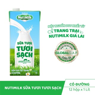 Hộp NUTIMILK Sữa Tươi Tươi Sạch Không Đường/ Có Đường/ Ít Đường 1000mL - NUTIFOOD - YOOSOO MALL