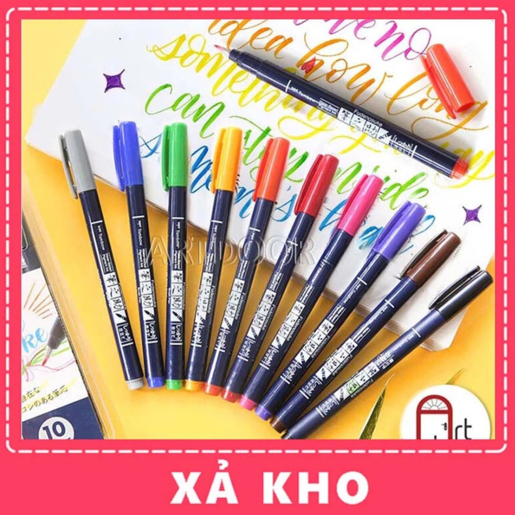 [ARTDOOR] Bút màu viết thư pháp TOMBOW Fudenosuke (cây lẻ) - [xả kho]