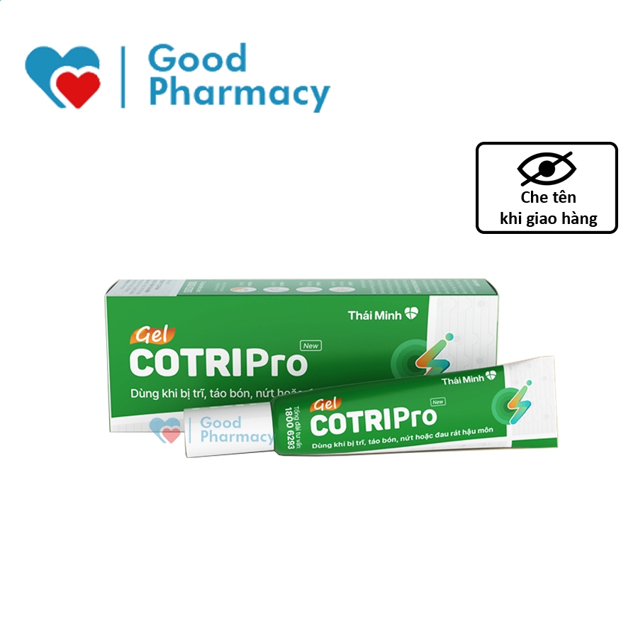 [CHÍNH HÃNG] Gel bôi trĩ Cotripro giúp co trĩ, giảm đau, ngứa rát, nứt kẽ hậu môn [cotri pro, cotrip