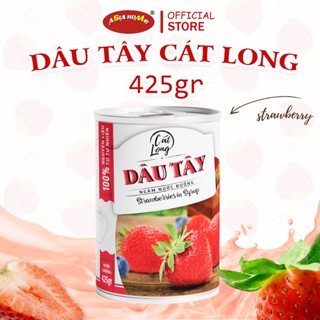  Dâu tây ngâm nước đường Cát Long 425gr hàng loại mềm thích hợp làm sinh tố 