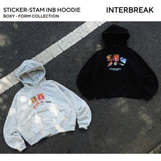 INTERBREAK - ÁO HOODIE STICKER-STAM INB INTERBREAK - Áo Hoodie Form Boxy Rộng Unisex Nam Nữ