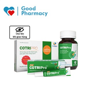 [CHÍNH HÃNG] CotriPro Thái Minh Viên uống, Gel bôi dùng khi bị trĩ nội, trĩ ngoại, táo bón, nứt kẽ và đau rát hậu môn