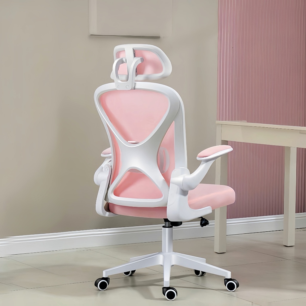 Ghế Xoay Công Thái Học {PTS}, Xoay 360 độ, Tay Ghế Có Đệm Vải, Lưng Ghế Thiết Kế Công Thái Học Bảo Vệ Cột Sống | BigBuy360 - bigbuy360.vn