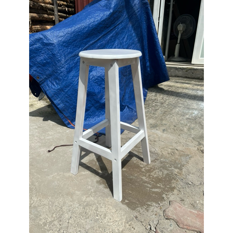 Ghế đôn trắng, ghế đôn gỗ, ghế đôn cao 70cm