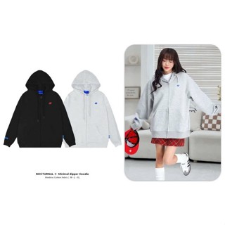 Áo Hoodie Zip NOCTURNAL, Áo khoác hoodie zip nỉ bông 2 lớp, Áo khoác nỉ hoodie zip bassic form rộng nam nữ unisex_