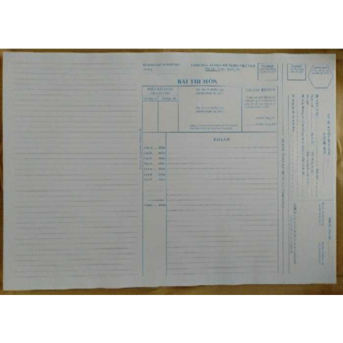 Giấy thi đại học - 50 tờ giấy thi Khổ A3