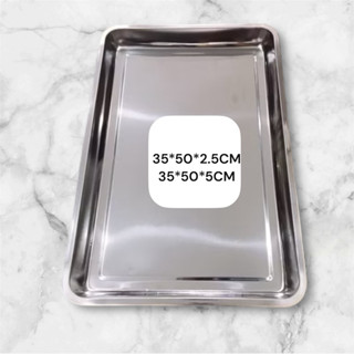 Mâm inox 35*50 cm sâu lồng-cạn lồng