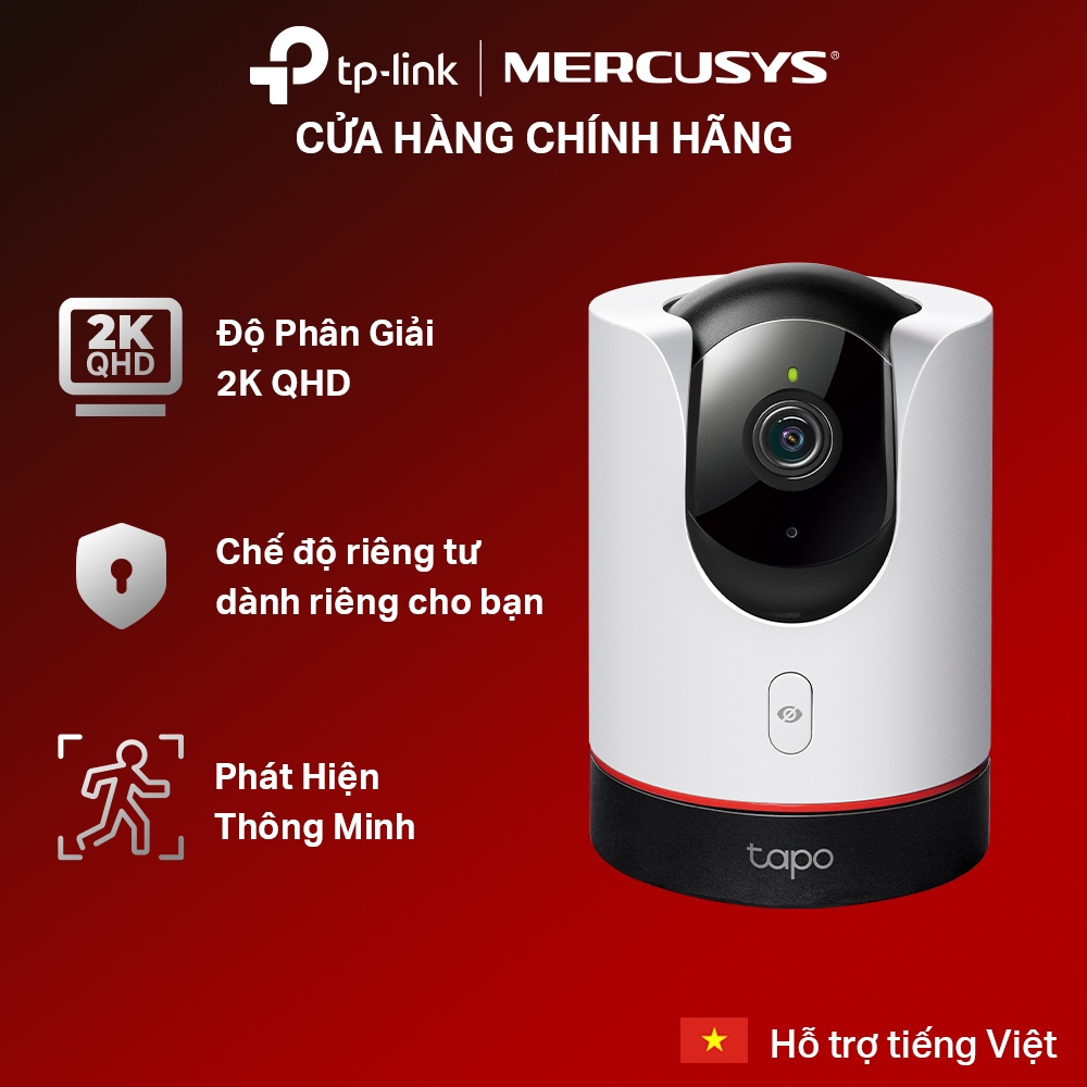 Camera WiFi AI TP-Link Tapo C225 An Ninh Gia Đình Quay/Quét