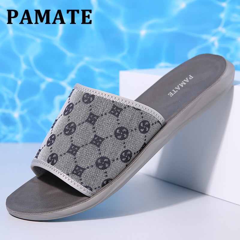 【PAMATE】Dép nam kiểu hoa văn, chống trơn trượt, nhẹ nhàng, thích hợp mặc ở nhà và ra ngoài.