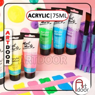 [ARTDOOR] Màu vẽ Acrylic MONT MARTE Tuýp (75ml) custom áo, vải, gỗ, kính, tô tượng, đất sét, số hóa