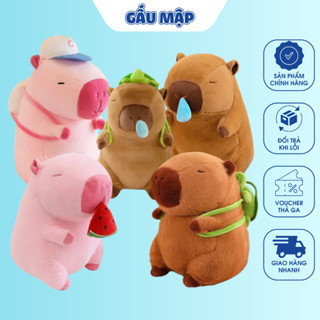 Gấu Bông Capybara Kéo Nước Mũi, Thú Nhồi Bông Chuột Capybara Mềm Mịn Cao Cấp Quà Tặng Cho Bé