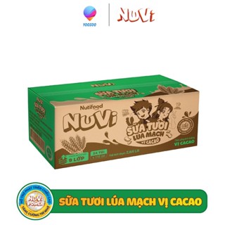 (CÓ THẺ ĐỔI QUẢ) Thùng 24 túi NuVi Power Sữa Tươi Lúa mạch Vị Cacao túi 110 ml - Thương Hiệu NUTIFOOD - YOOSOO MALL