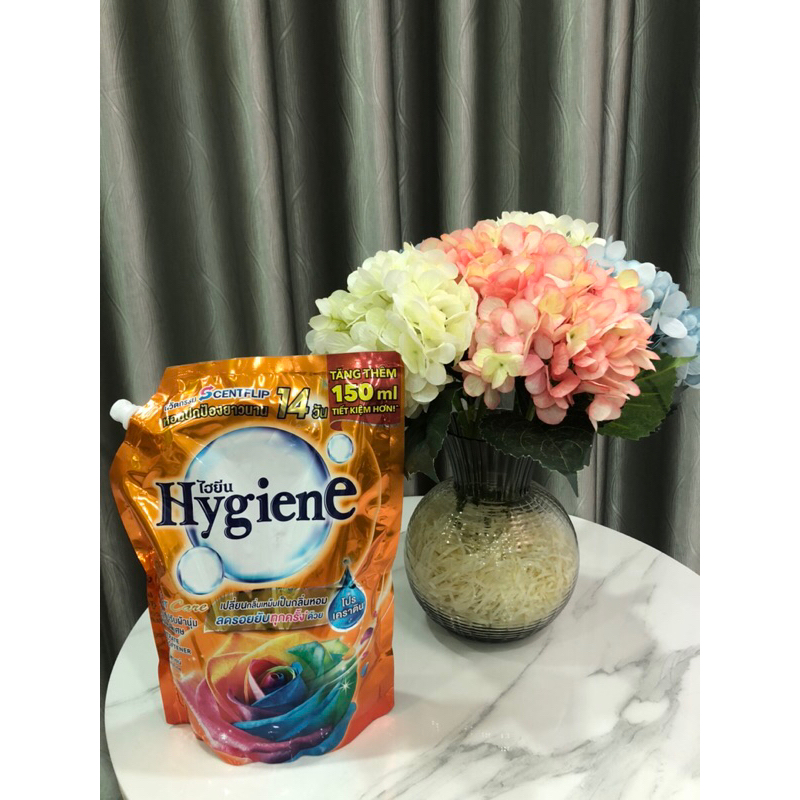 Nước xả vải đậm đặc Hygiene chính hãng Thái Lan túi 1300ml - Cam