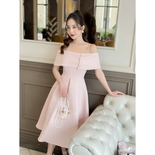 Váy 2 dây cúc lệch thiết kế Charme 302009