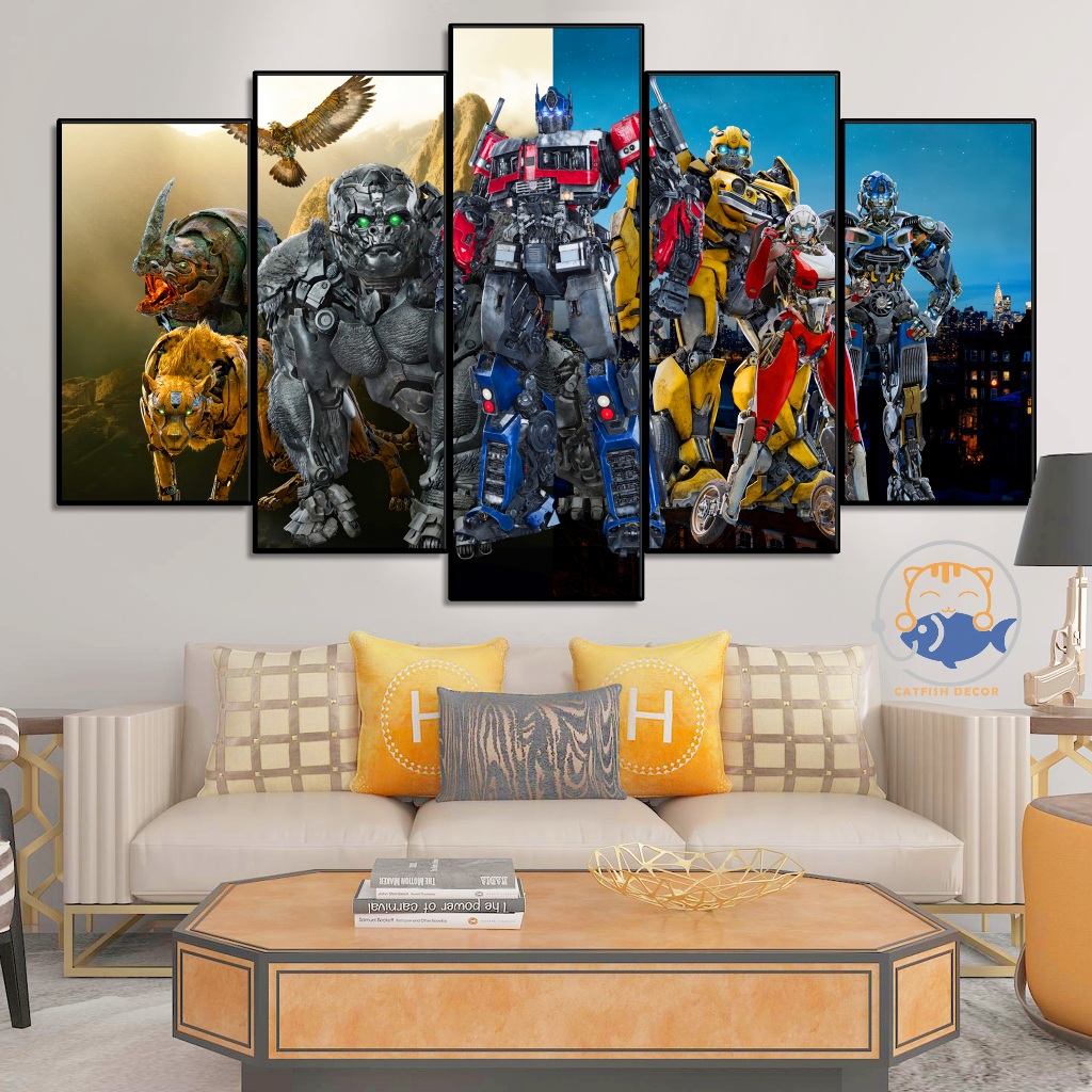 Tranh Dán Tường TRANSFORMERS Formex Tráng Gương - Bumblebee - Robot - Autobot - Decor Phòng