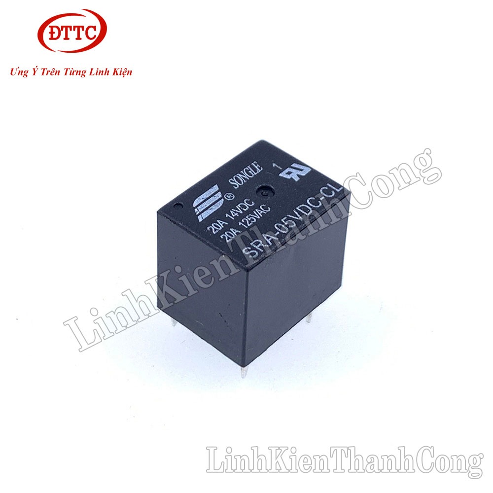Bộ 5 Chiếc Relay SRA-05VDC-CL 5V 20A 5 Chân