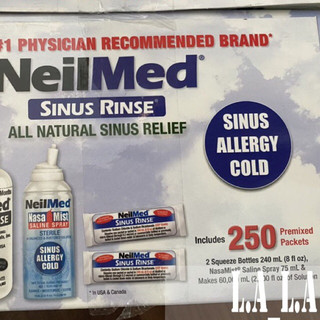 Bộ rửa mũi Neilmed Sinus Rinse (2 bình nhựa + 250 gói muối + chai xịt)