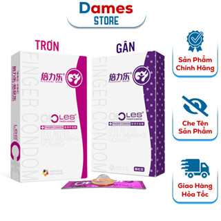  Bao Cao Su Ngón Tay Finger LesDo Tím Bcs Gân Gai + Hồng Siêu Mỏng Nhiều Gel  Hộp 8C  | dames.store 