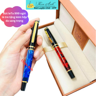  Bút LeTa 999 Ngòi Lá Tre Thanh Đậm Siêu Tốt  Tặng Kèm Hộp Da Nâu Đen Sang Trọng Làm Quà Tặng  