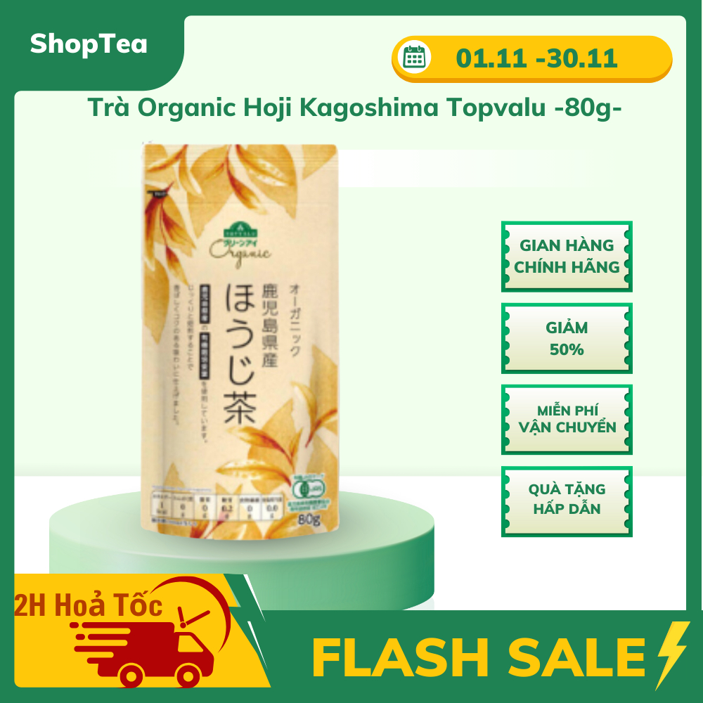 Trà Xanh Rang Organic Hoji Kagoshima Topvalu 80g - ShopTea