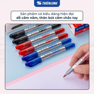 Bút lông dầu Thiên Long PM-04, mực không trôi khi gặp nước