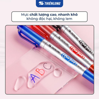 Bút lông dầu Thiên Long PM-04, mực không trôi khi gặp nước