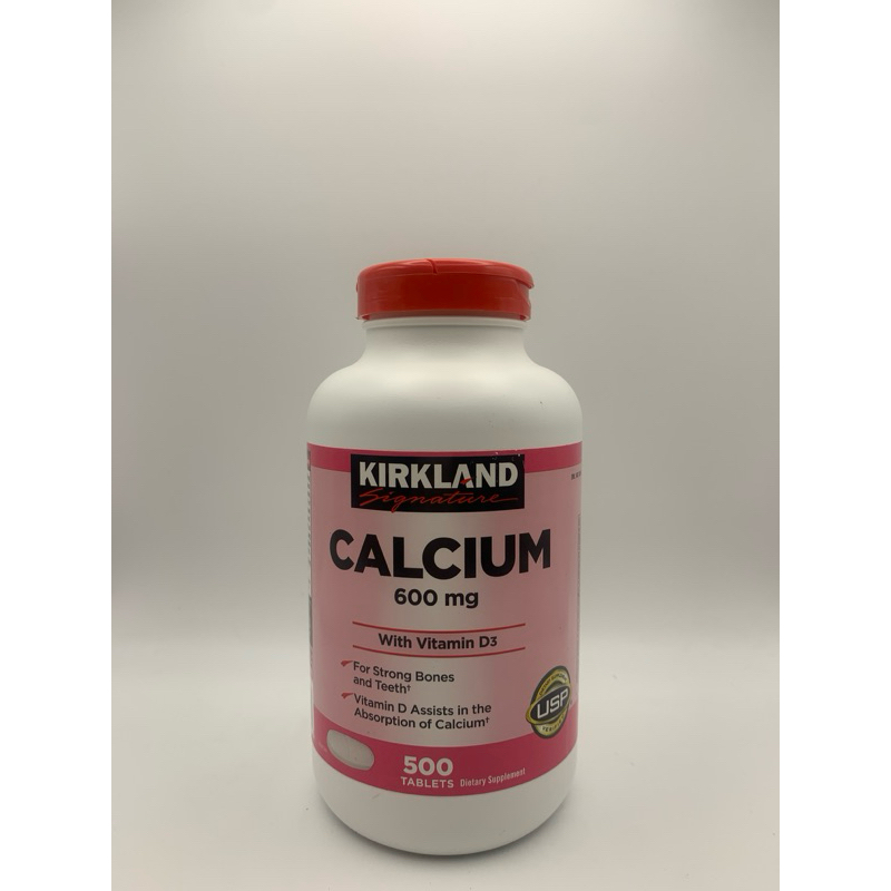 [ DATE xa ] Viên Uống Bổ Sung Canxi Kirkland Calcium 600mg + D3 - Hộp 500 Viên