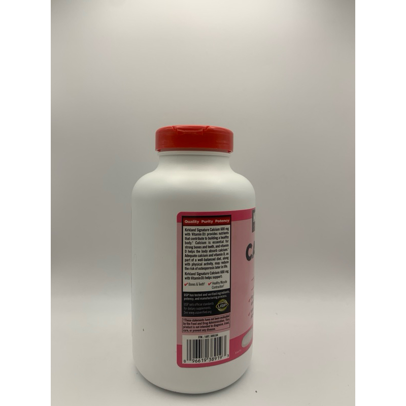 [ DATE xa ] Viên Uống Bổ Sung Canxi Kirkland Calcium 600mg + D3 - Hộp 500 Viên