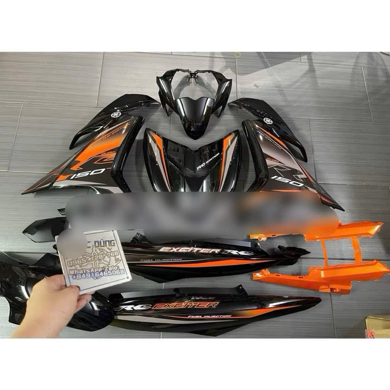 Dàn áo Exciter 150 đen cam 2019 tem RC
