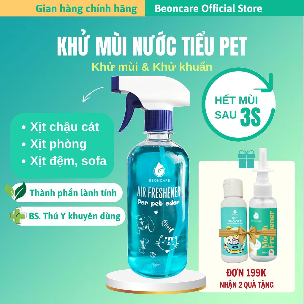 Xịt khử mùi chó mèo, khử mùi nước tiểu pet, Hỗ trợ pet đi vệ sinh đúng chỗ, khử mùi phòng và chuồng trại