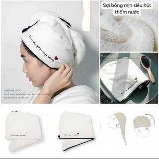 Khăn Quấn Tóc Ủ Tóc Nhanh Khô.