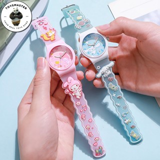 Đồ Chơi Đồng Hồ Đeo Tay Kuromi Melody Hello Kitty Cinnamaroll Siêu Dễ Thuơng Hiển Thị Ngày Giờ Dây Đeo Silicon Chắc Chắn