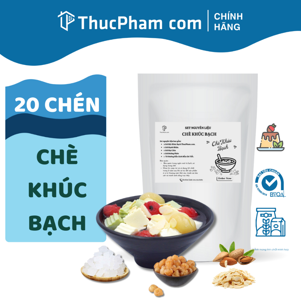 Set Chè Khúc Bạch 20 Chén THUCPHAMCOM Tự Nấu Tại Nhà