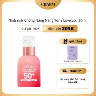 Tinh chất Chống Nắng Nâng Tone Lovelycc Pink Tone Up Sun Serum 30ml - Charmbeautystore