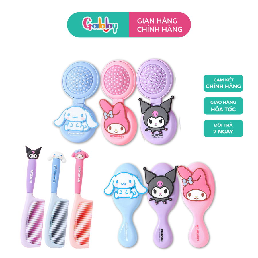 Gương Lươc Chải Tóc Cho Bé Gabby In Hình Kuromi, Melody, Cinnamoroll Đáng Yêu