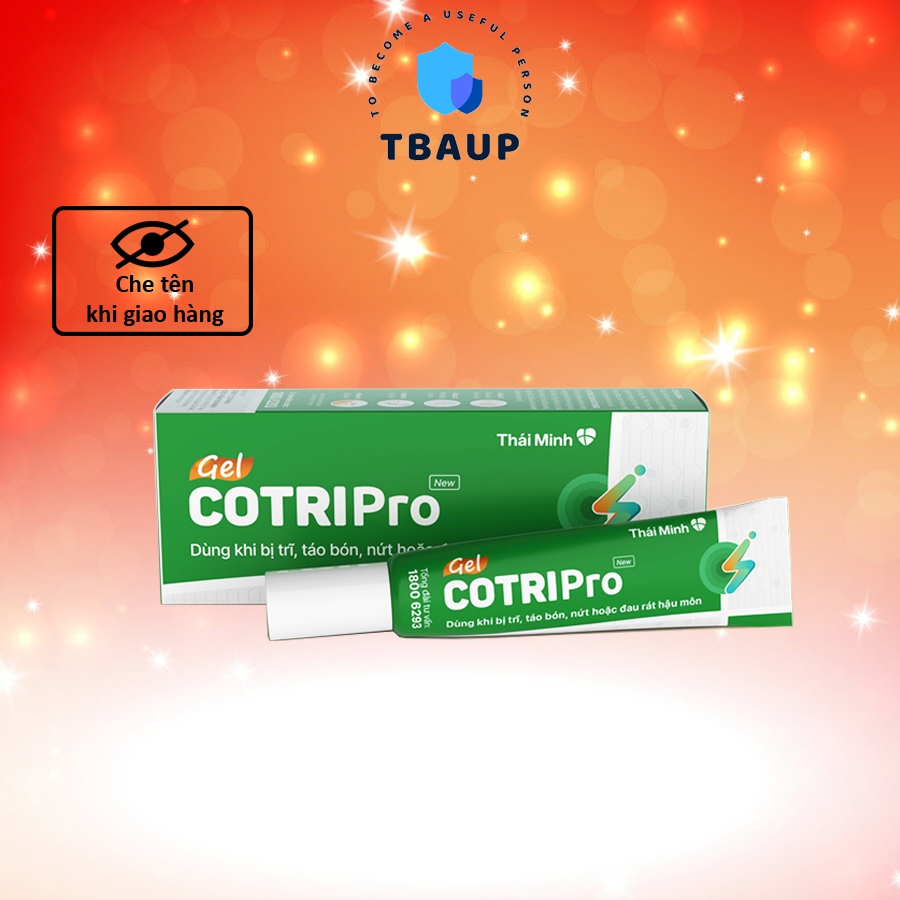 [CHÍNH HÃNG] Cotripro Gel bôi trĩ giúp co búi trĩ, giảm đau, ngứa rát, nứt kẽ hậu môn [cotri pro, co