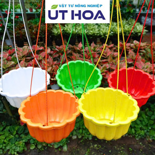 10 Chậu hoa bí size 19x13 có dây treo bóng đẹp