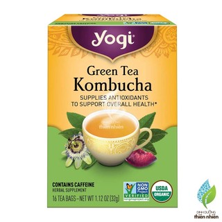 Trà Xanh Kombucha Hữu Cơ Yogi Organic Green Tea Kombucha