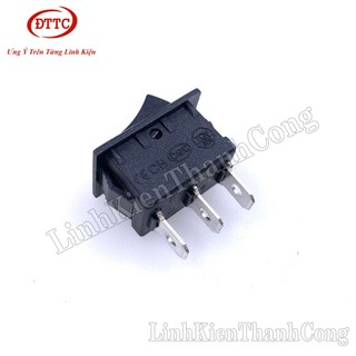 Bộ 10 Chiếc Công Tắc KCD1 3P 6A 250V 3 Chân, 2 Trạng Thái, Màu Đen Đỏ