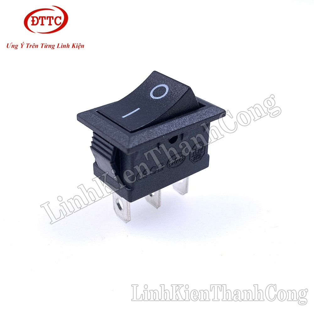 Bộ 10 Chiếc Công Tắc KCD1 3P 6A 250V 3 Chân, 2 Trạng Thái, Màu Đen Đỏ