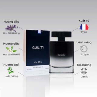 Nước hoa nam Char.me Guility 100ml - Hương gỗ trầm ấm, nam tính