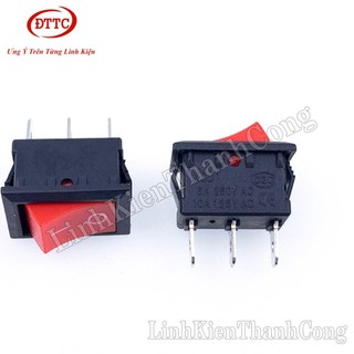Bộ 10 Chiếc Công Tắc KCD1 3P 6A 250V 3 Chân, 2 Trạng Thái, Màu Đen Đỏ