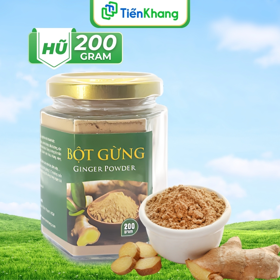 Bột Gừng Nguyên Chất - Hũ (200gram) - Pha trà bình minh, trà tiêu thực, nêm nếm