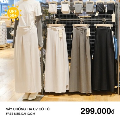 Váy Chống Nắng Chống Tia UV Có Túi MUJI